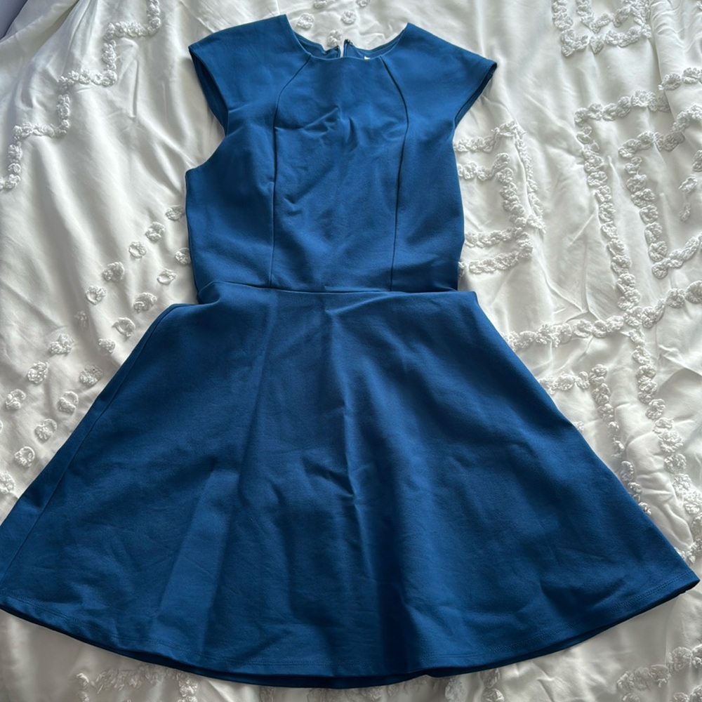 Silence + Noise Royal Blue Skater Dress w/ Open Back
